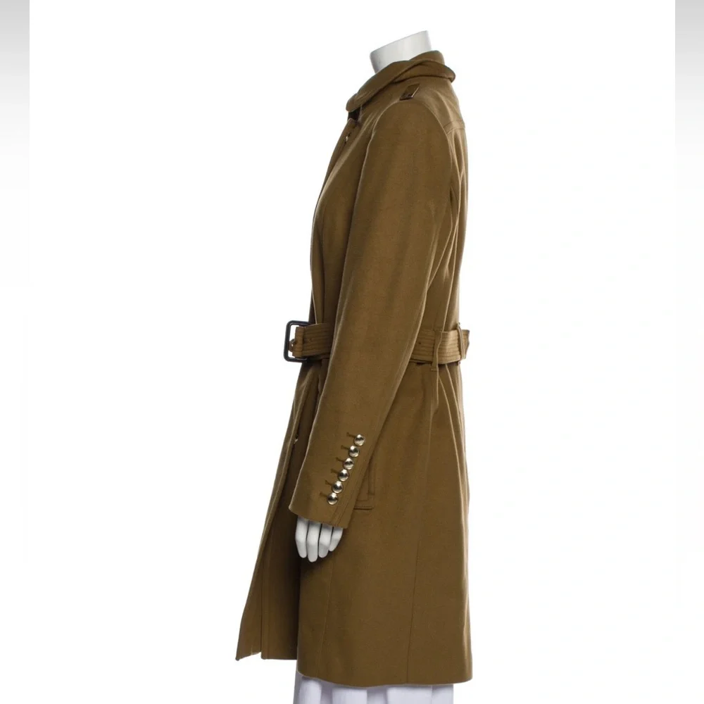Burberry Brown Wool Cashmere Coat Caban USA 12 - Picture 15 of 16